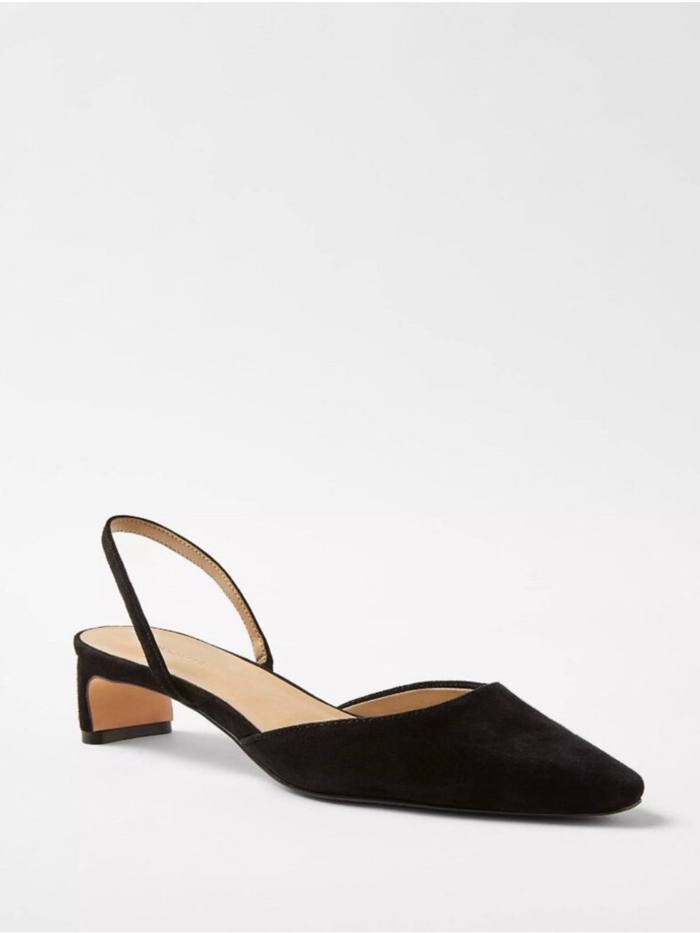 Ann Taylor Suede Blade Heel Slingback Pumps
